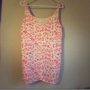Peach and White Print Cabo Cami